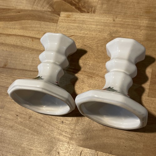4” Pfaltzgraff Christmas Heritage Pair Candlesticks/Candle Holders Home Decor - Picture 11 of 13