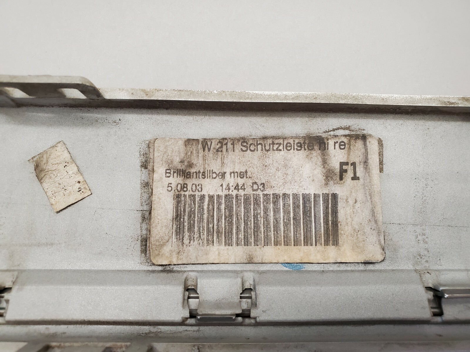 Mercedes W211 E55 Rear Bumper Molding Silver Right Passenger Side OEM