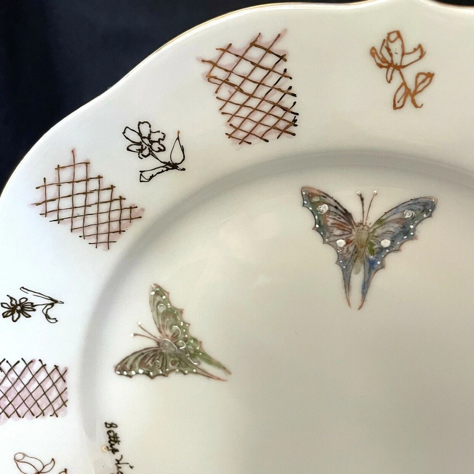 BAVARIAN HAND PAINTED PORCELAIN PLATE SIGNED BY BETTY HIGDON - Image 3 of 4