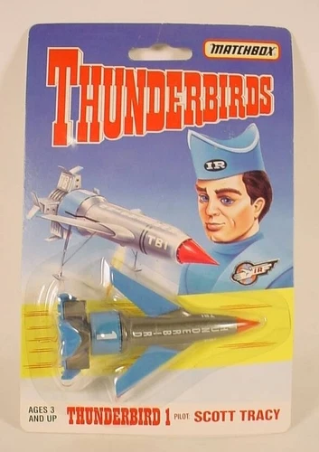 Matchbox THUNDERBIRDS Scott Tracy Thunderbird 1 Blue Rocket Spaceship