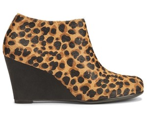 cheetah print wedge booties