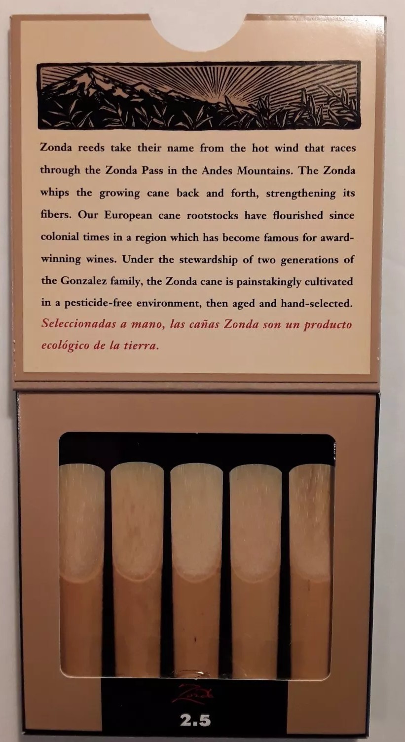 ALTO SAXOPHONE REEDS ZONDA, NEW, OLD STOCK VARIOUS STRENGTHS SEE