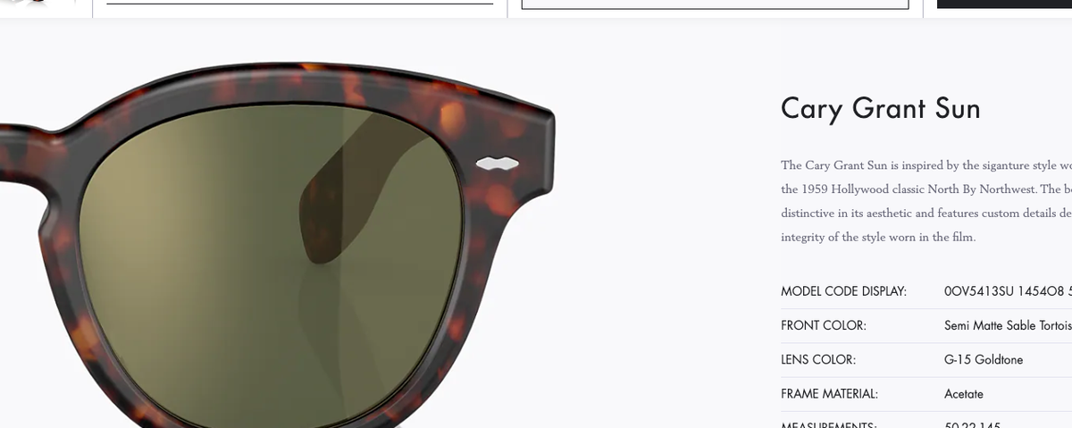 Oliver Peoples Cary Grant Men's Sunglasses - OV5413SU for Oliver Peoples Cary Grant Men's Sunglasses - OV5413SU for
