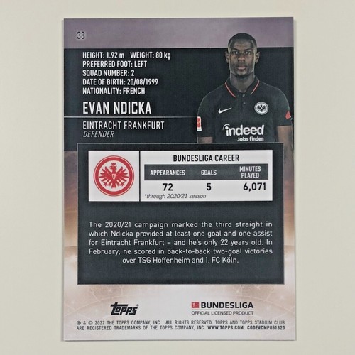 2021-22 Topps Bundesliga Stadium Club Chrome #1-100 Rookies (RC) & Stars - Picture 82 of 199
