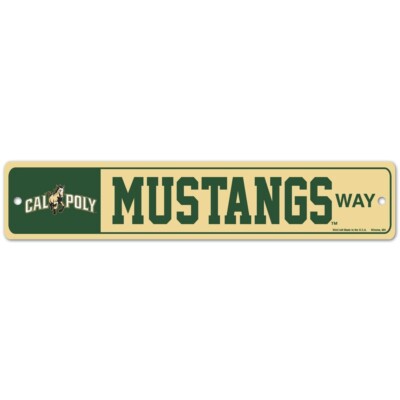 Wincraft NCAA Cal Poly Mustangs Way Street Sign 3.75x19