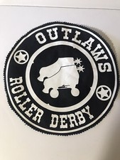 Vtg Outlaws Roller Derby Large Jacket Patch Skates