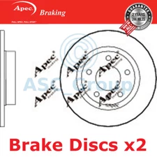2x Apec Braking 264mm Solid EO Quality Replacement Brake Discs (Pair) DSK2620