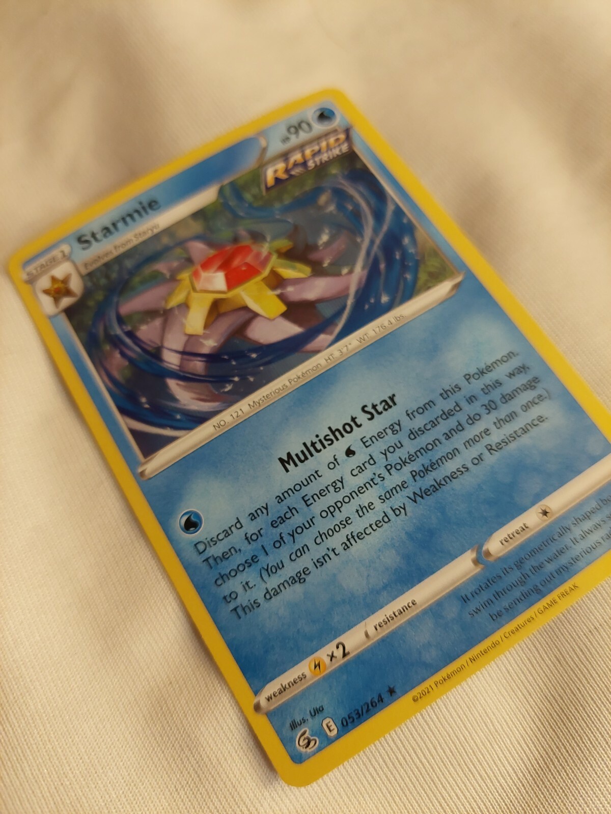 Starmie (53/264) Holographic Pokemon card