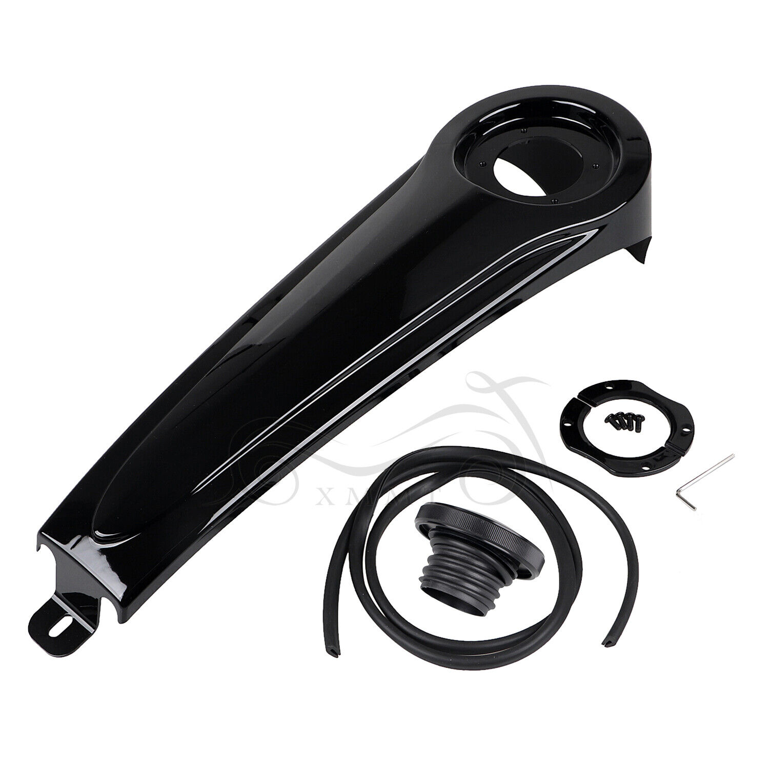 For Harley Electra Street Road Glide 86-07 Black Dash Fuel Console+Gas Tank Cap - Picture 5 of 12