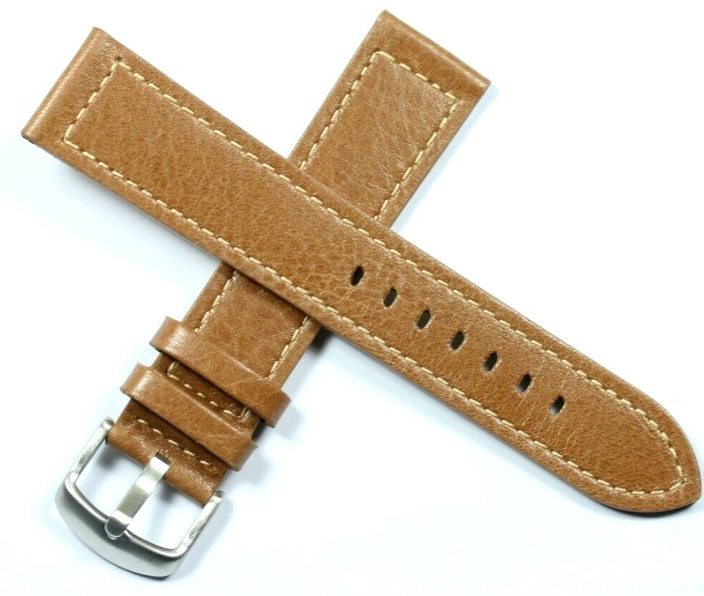 ROCHET SOFT COMFORTABLE GRAINED LEATHER WATCH BAND 20MM 22MM