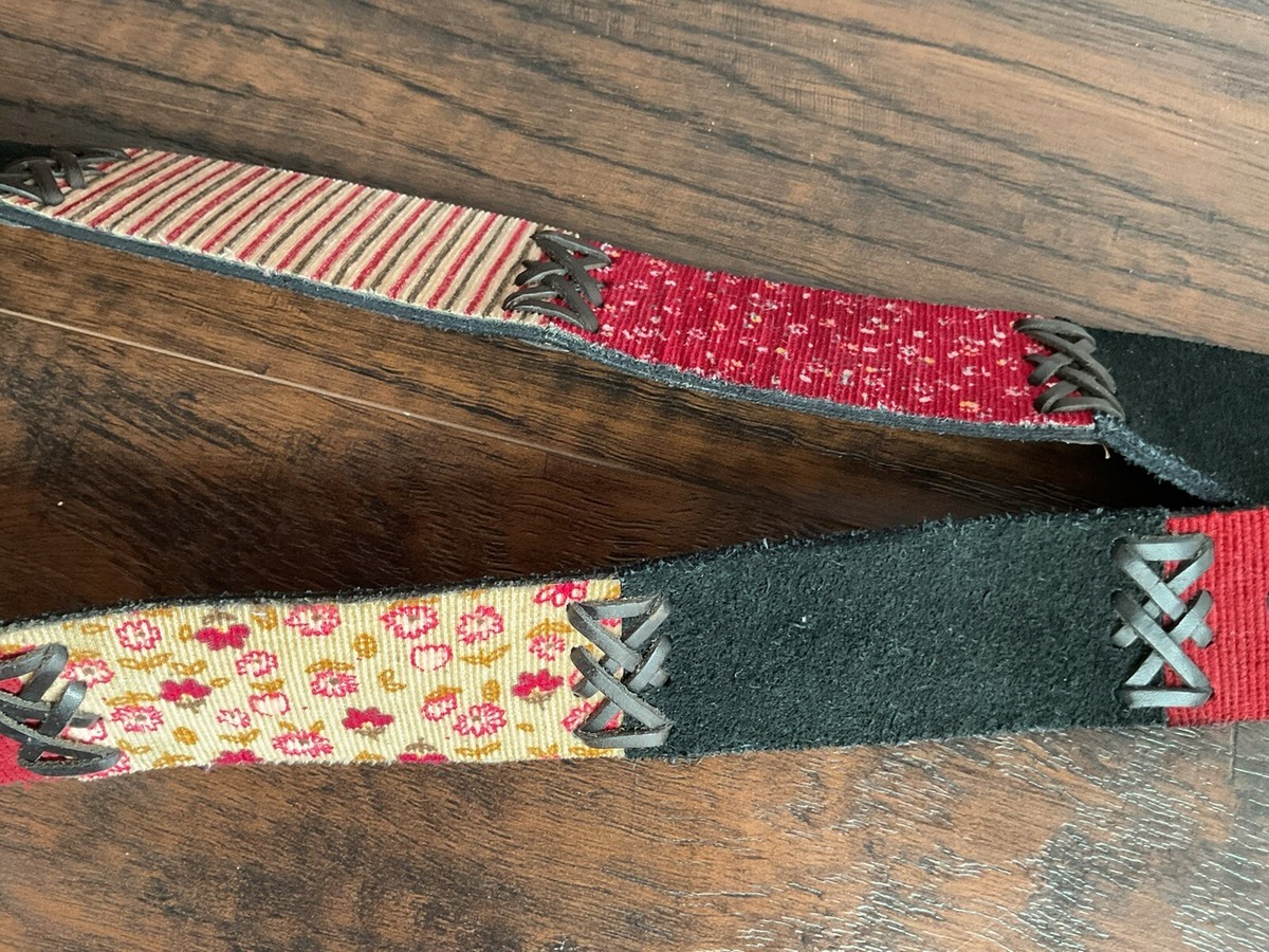Lucky Brand Women Leather Belt Boho Hippie Suede Patchwork  display picture 1