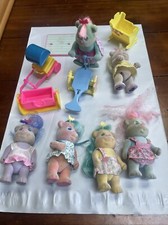 Tyco Bitsy Bears Lot Of Wind Up Bears See Saw Acessories Tyco Vtg 1991 READ