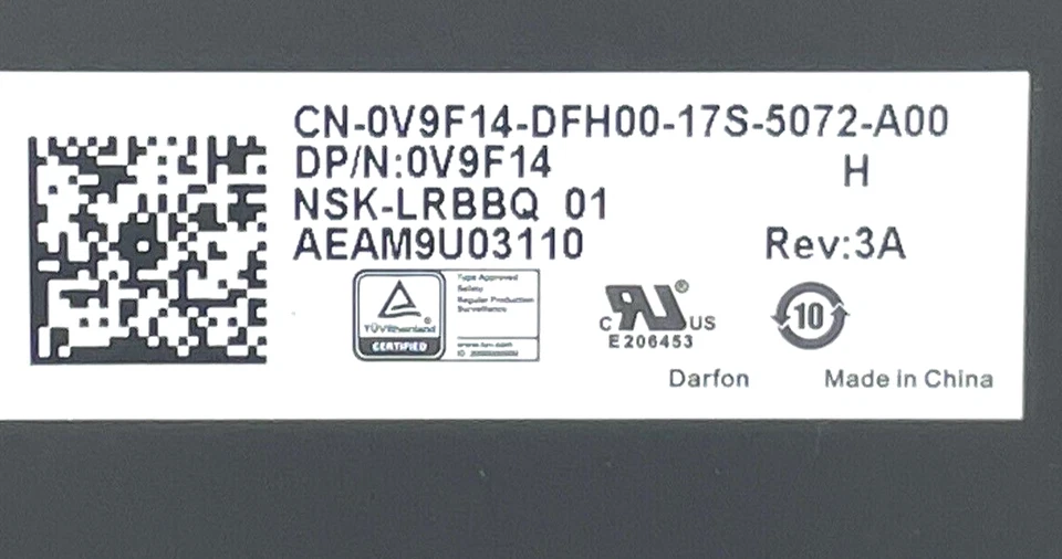 原装 Inspiron 15 5576 5577 便携式电脑 美国英语 背光键盘 V9F14 0V9F14 — 第 4/4 张图片