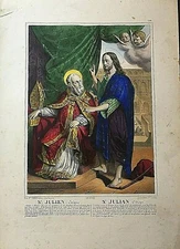 San Julián, Original Lithograph By Turgis, 1844-1855