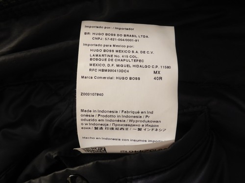 Boss Orange Thermore Rinnova Jacket Black Snap Pocket Fastening Medium VGC - Picture 16 of 17