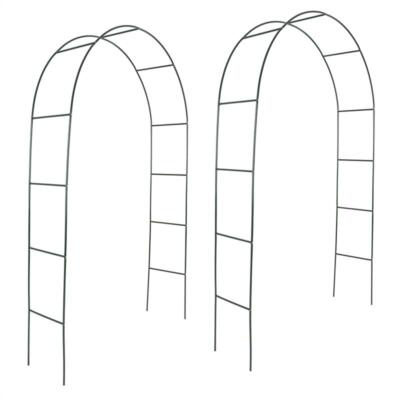 Rosenbogen Rankhilfe Kletterhilfe 2er Set 240cm Metall Rosenspalier Torbogen