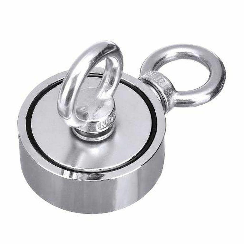 Upto 1300 Lbs Fishing Magnet Kit Pull Force Strong Neodymium + Rope ...