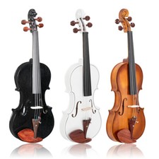 Glarry 4/4 Solid Wood Violin Set W/ Case Bow Rosin Shoulder Rest Cloth Tuner Kit