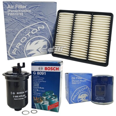 Oil Air Fuel Filter Kit For Proton Wira Jumbuck C97P M21 Wira 1.5L 1.3L 4G15 Efi