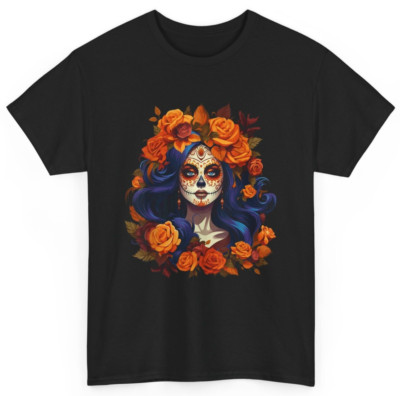 De Los Muertos La Catrina Day of the Dead Sugar Skull Women T-Shirt