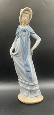 Vtg NAO by Lladro Spain Porcelain Figurine Sarah Elegant Lady Blue Scarf 12.5”