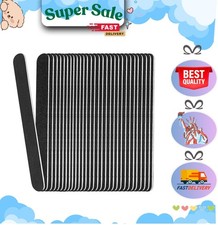 20 Pack 100/180 Grit Nail Files Black Professional Emery Boards Nail