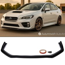 For 2015-2021 Subaru Wrx Sti Cs Style Jdm Matte Black Front Bumper Lip Splitter