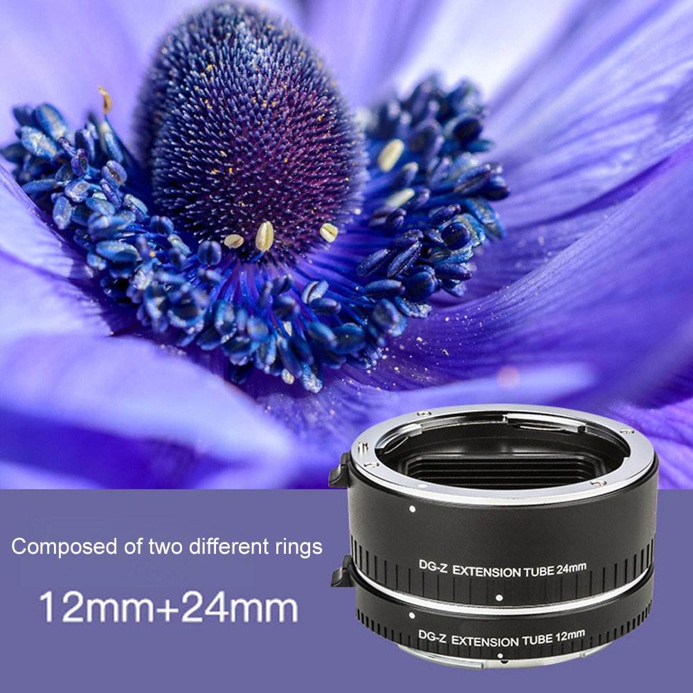 DG-Z 12mm + 24mm Metal Black Macro Extension Tube For Trending