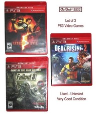 Sony PlayStation 3 PS3 Games Lot of 3 Dead Rising 2 Fallout 3 Resident Evil 5