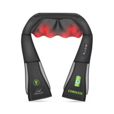 Snailax Cordless Massager - Shiatsu Neck and Shoulder Massager with Heat, Por...