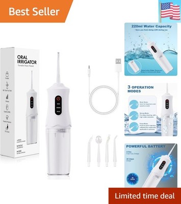 Water Dental Flosser Cordless for Teeth Cleaning and Flossing Portable Electr...