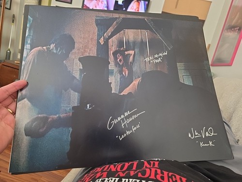 GUNNAR HANSEN Signed 16x20 photo Texas Chainsaw Massacre LEATHERFACE +2 JSA LOA