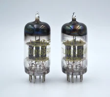 2pcs ECC85 Matched Pair Tungsram used Tube 6AQ8 6L12 1969