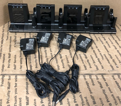 (X4) Plantronics AL8-WO2 Wireless Headset System Base W/AC-ADAPTERS