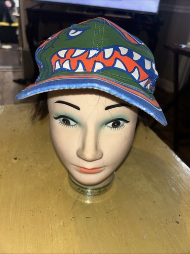 Vintage Florida Gators Hat Giant Gator Print Football Bright 1990’s Blue Rare - Picture 3 of 9