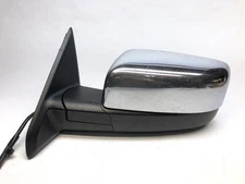 2009 - 12 Dodge Ram 1500 LH Drivers Power Heated Door Mirror Chrome W/Black Base