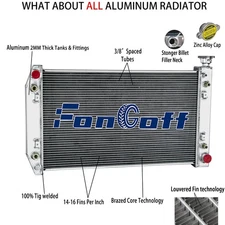 3 Row Aluminum Radiator For For 1988-2000 CHEVY C1500 2500 3500 5.0 5.7L V8 28"