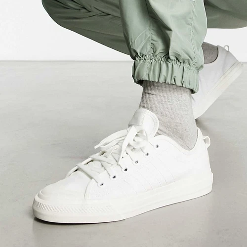 Scarpe da ginnastica Adidas Originals Nizza RF da uomo sneakers bianche #883