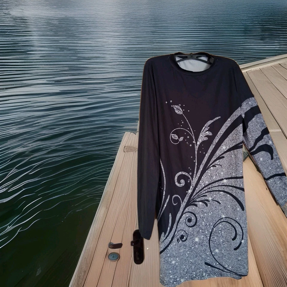 DAMEN KLEID Gr. XL superschönes Muster - Bild 3 von 4