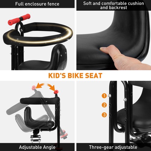 Child Bike Seat - Front Mount, Kids Bike Seat for Adult Bike, Baby Bike Seat ... - Picture 3 of 6