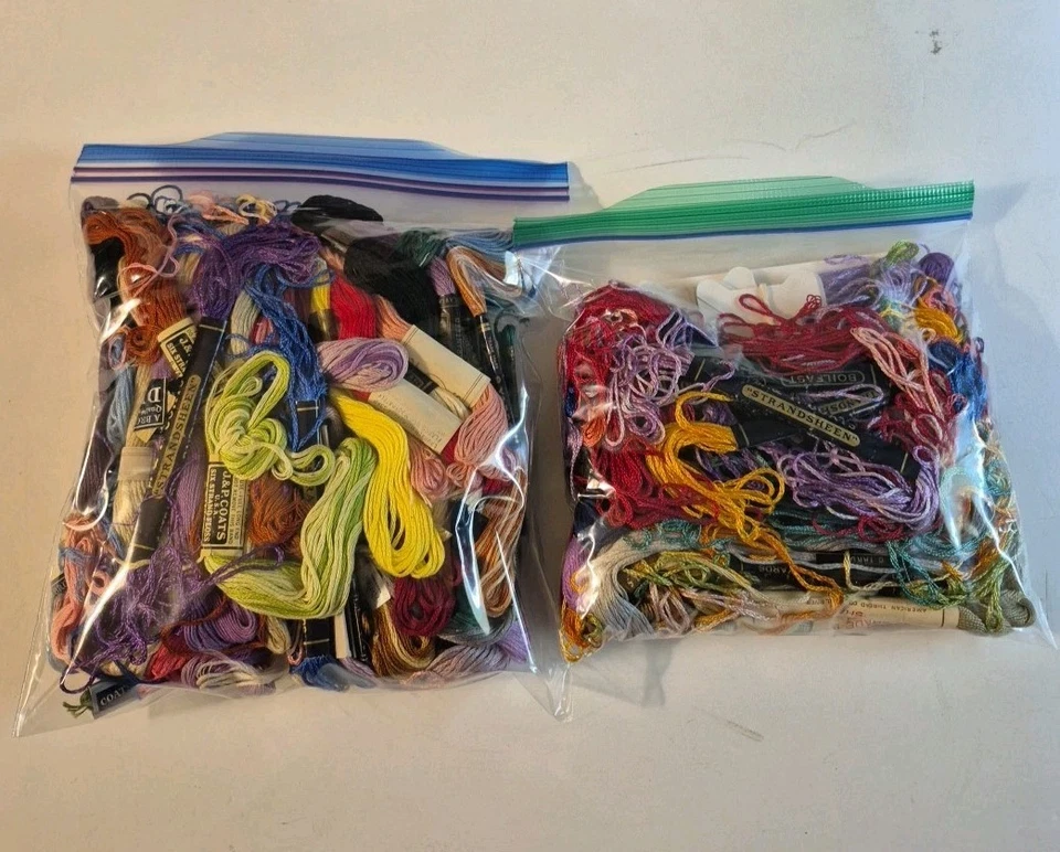 Lot 353+ Embroidery Floss Skeins Assorted Colors Brands Colorful Mix Variety - Image 3 of 4