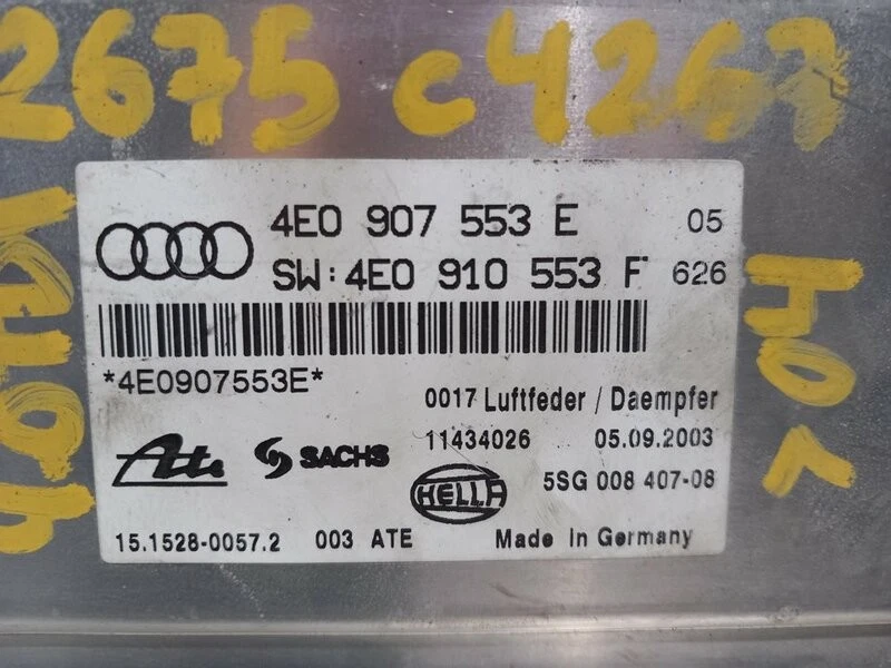 4E0907553E centralina sospensioni per AUDI A8 (4E) 2003 772675 - Immagine 2 di 4