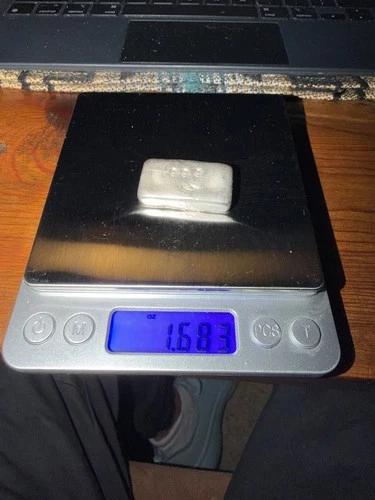 1.68 oz Hand Poured  BAR Silver .999 Fine