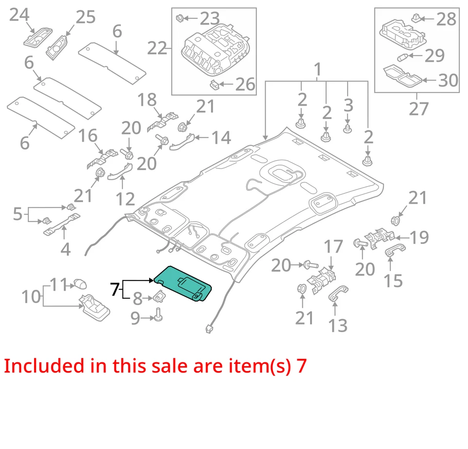 Espelho para-sol esquerdo Kia Optima driver 2016-2020 cinza KWCPH - Imagem 3 de 4