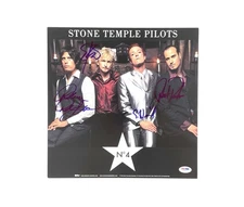 Stone Temple Pilots Band Signed Autographed No. 4 Promo Poster Scott Weiland PSA