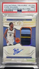 2022-23 NATIONAL TREASURES - ZIAIRE WILLIAMS #LLZLW - LASTING LEGACIES /25 -PSA9