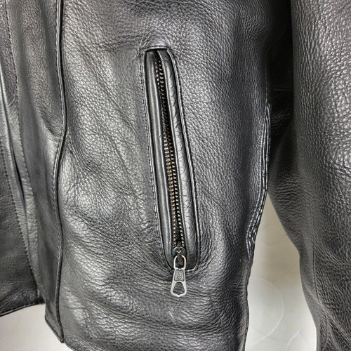 Unik Ultra Women's Motorcycle Jacket 46 Black Pebbled Leather Lined Vented Zip - Picture 5 of 22