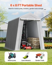 Outdoor Storage Shed, Grey