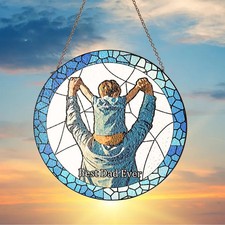 Custom Photo Stained Glass Suncatcher Personalized Picture Gift