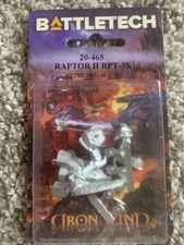 Battletech 20-465 Raptor II RPT-3X Iron Wind Metals Mechwarrior NiB